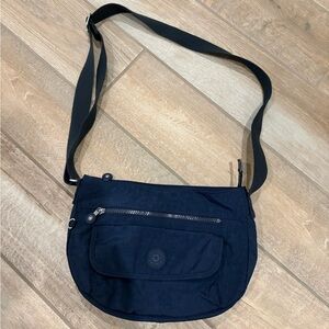 Kipling Syro crossbody bag in a dark blue nylon material